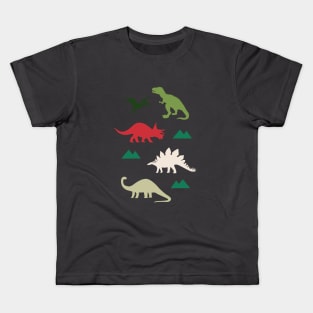 Dinosaurs Ready for Christmas Kids T-Shirt